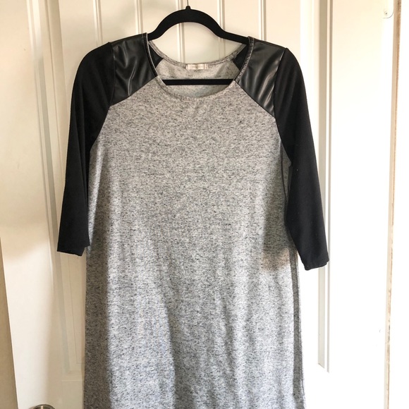 Faux leather accent dress/tunic - Picture 3 of 4